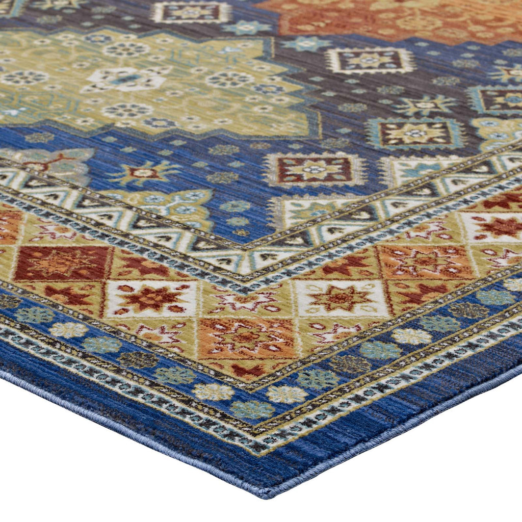 Atzi Distressed Southwestern Diamond Floral 4x6 Area Rug by Modway