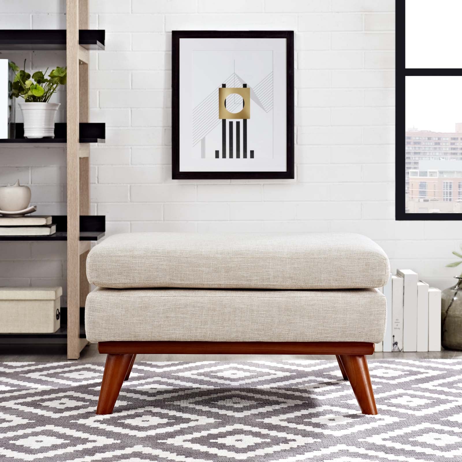 Engage Upholstered Fabric Ottoman by Modway