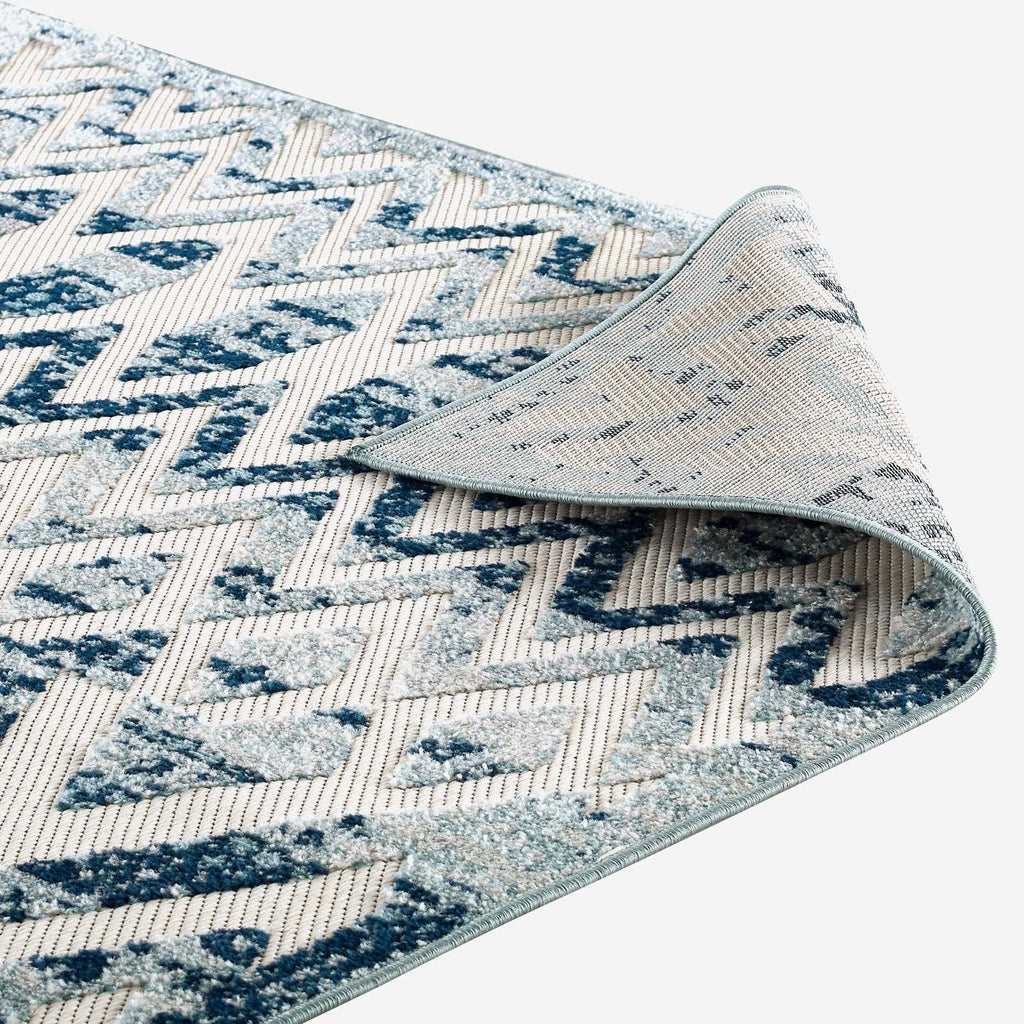 Reflect Tamako Diamond and Chevron Moroccan Trellis 8x10 Indoor / Outdoor Area Rug by Modway