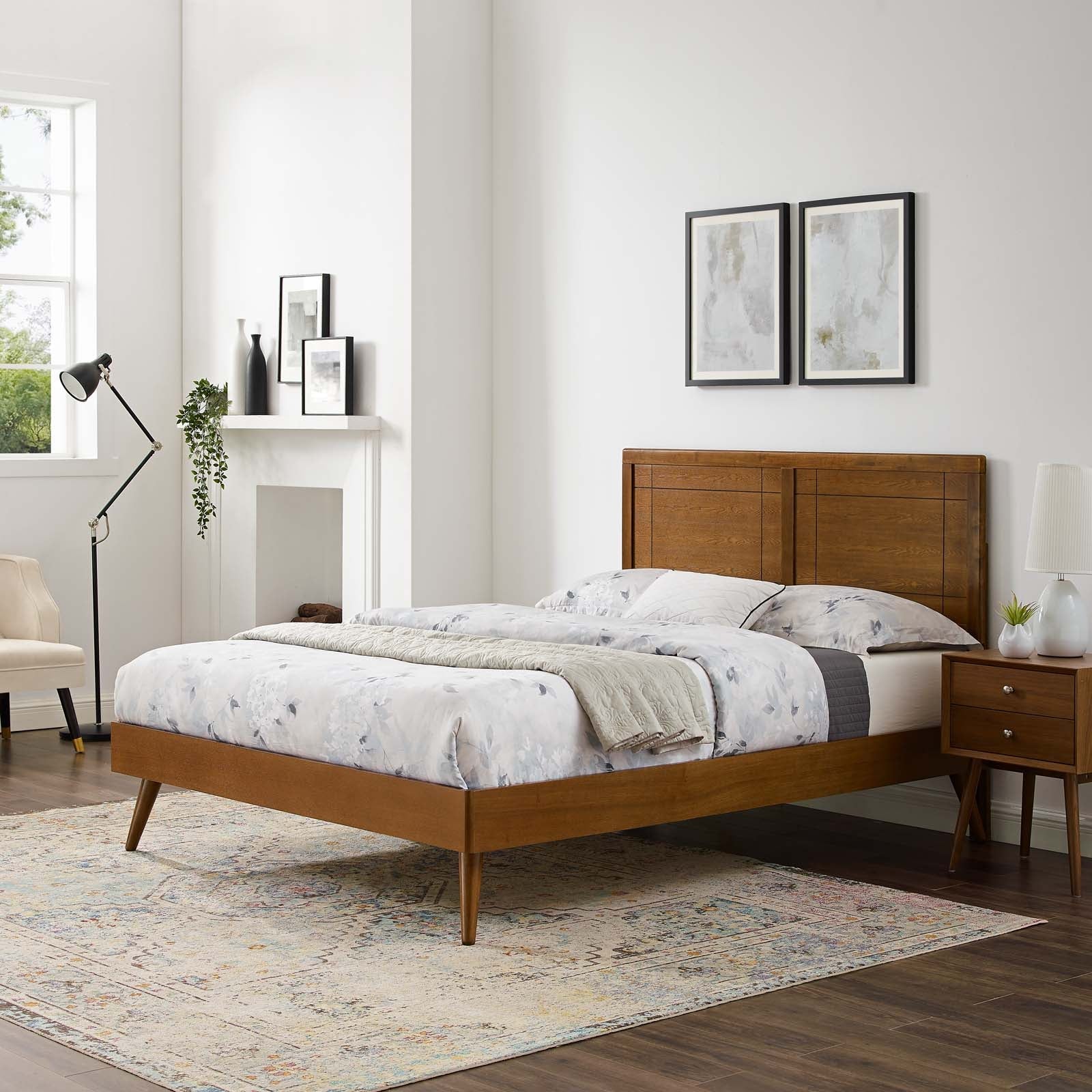 Marlee Wood Queen Platform Bed With Splayed Legs by Modway