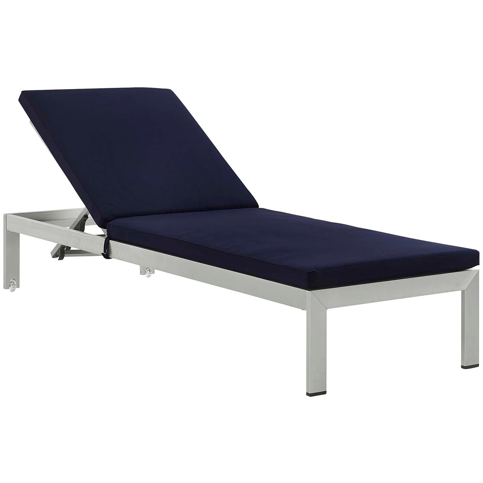 Shore Outdoor Patio Aluminum Chaise with Cushions Set of 6 by Modway
