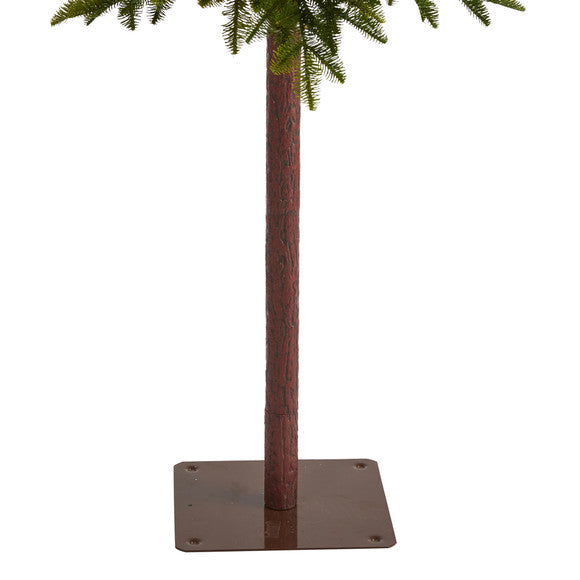 7' Alaskan Alpine Artificial Christmas Tree with 150 Clear Microdot