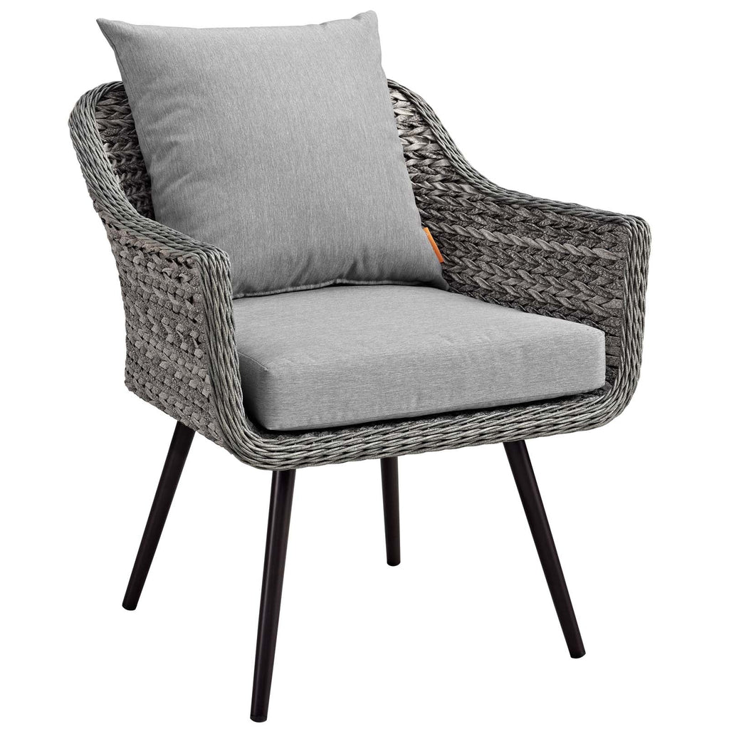 Endeavor 3 Piece Outdoor Patio Wicker Rattan Loveseat and Armchair Set by Modway
