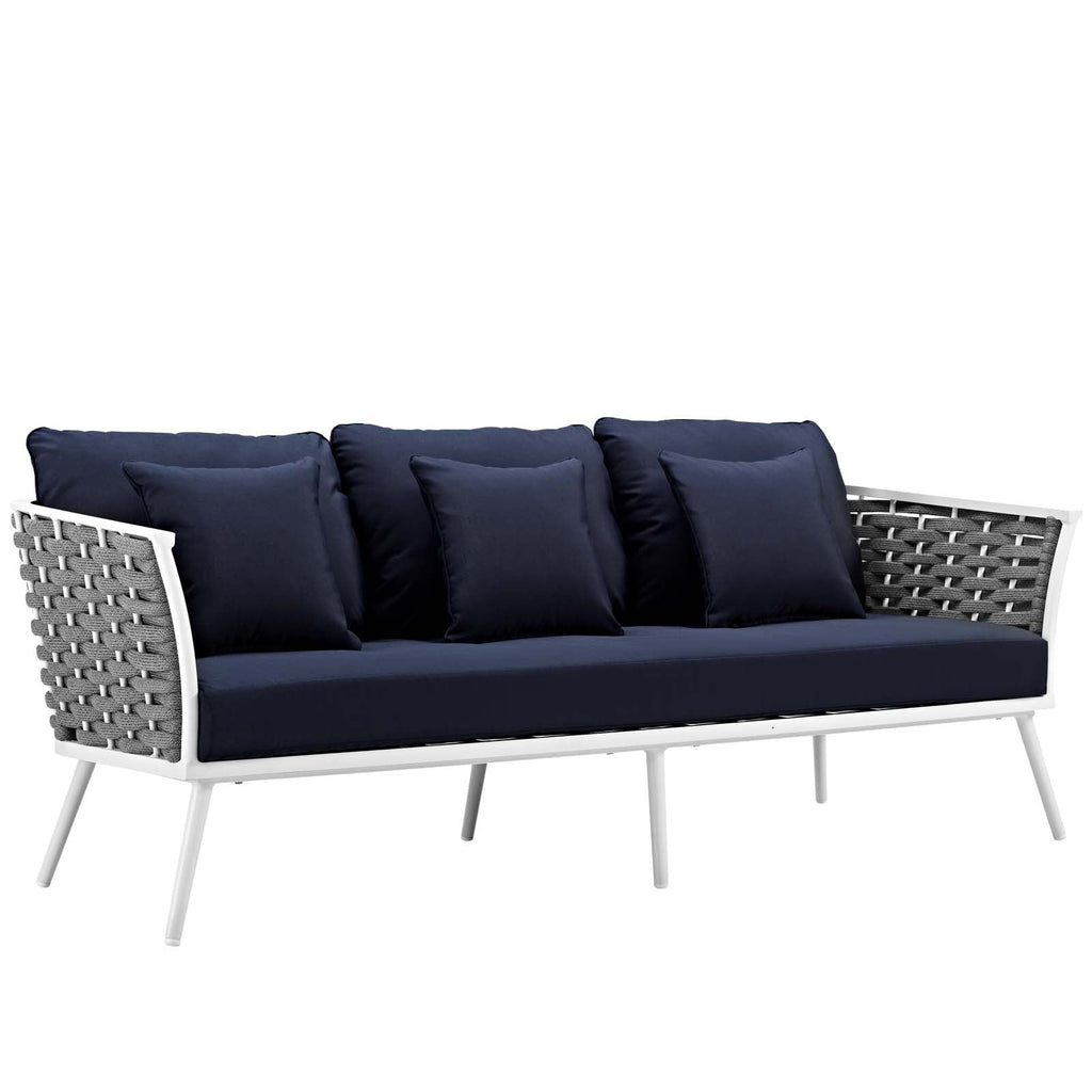 Stance 4 Piece Outdoor Patio Aluminum Sectional Sofa Set by Modway