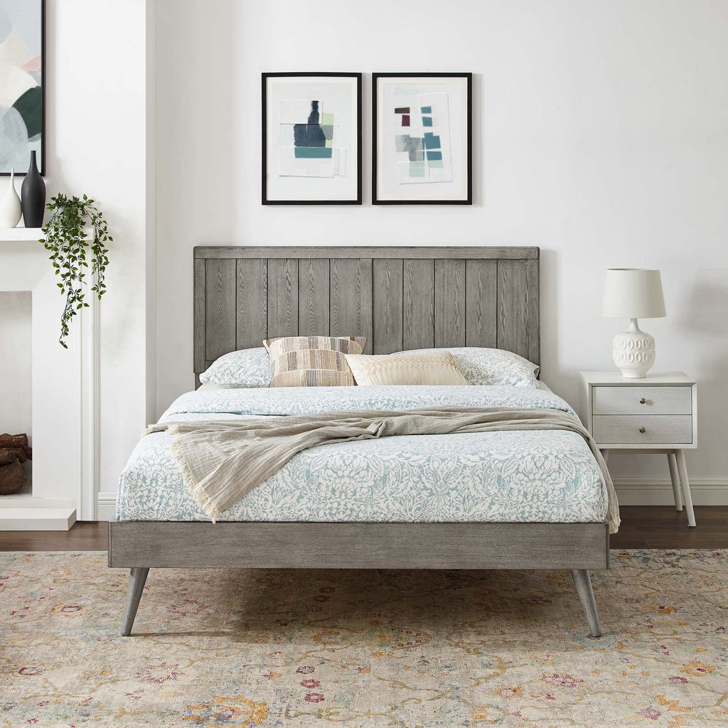 Alana Wood Queen Platform Bed With Splayed Legs by Modway