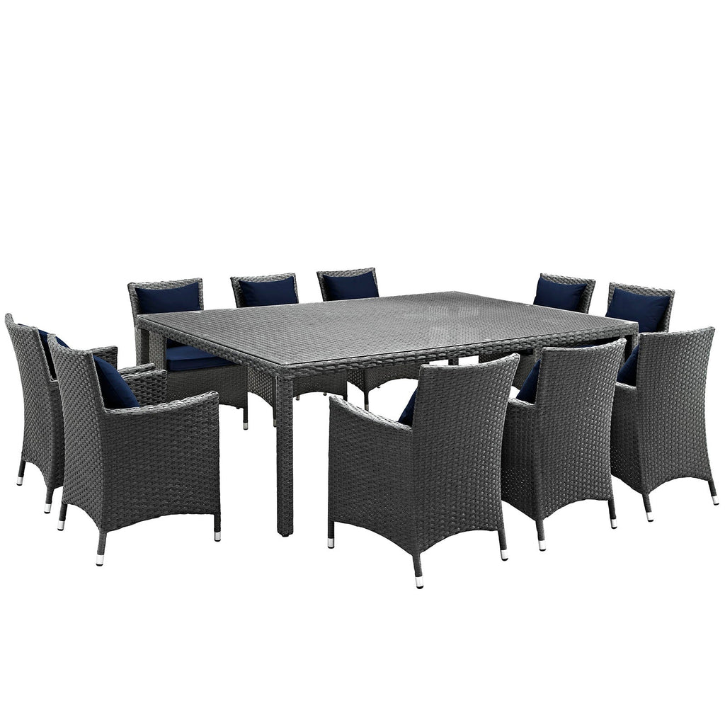 Sojourn 11 Piece Outdoor Patio Sunbrella¨ Dining Set by Modway