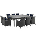Sojourn 11 Piece Outdoor Patio Sunbrella¨ Dining Set by Modway