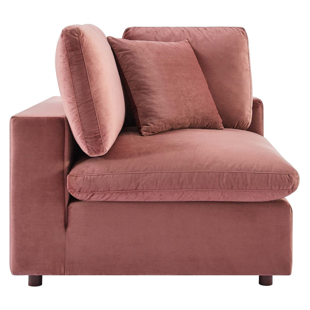 Commix Down Filled Overstuffed Performance Velvet 3-Seater Sofa by Modway