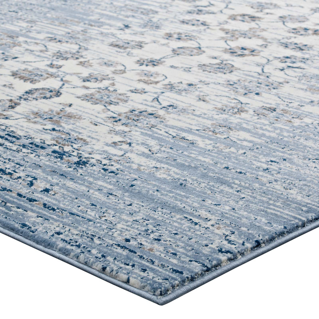 Chiara Distressed Floral Lattice Contemporary 8x10 Area Rug by Modway