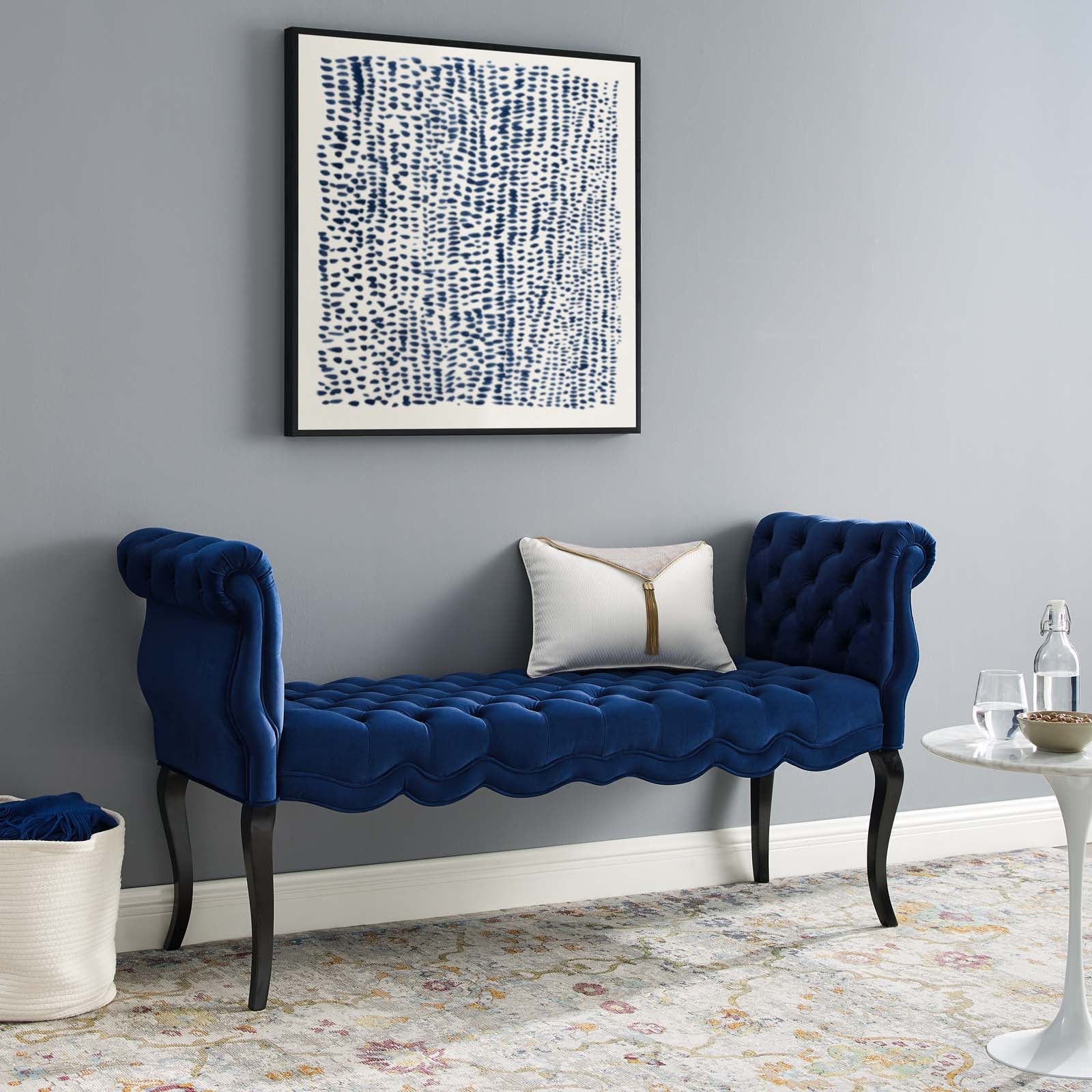 Adelia Chesterfield Style Button Tufted Performance Velvet Bench by Modway
