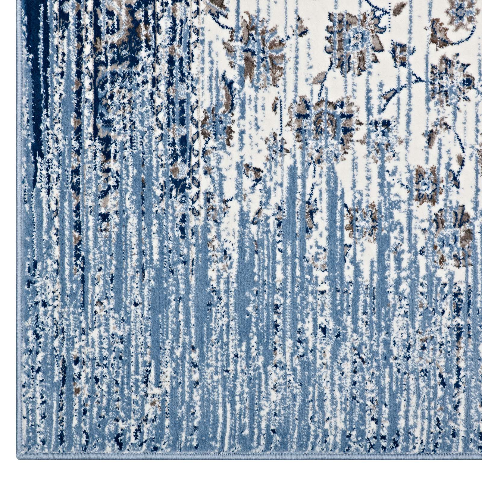 Chiara Distressed Floral Lattice Contemporary 5x8 Area Rug by Modway