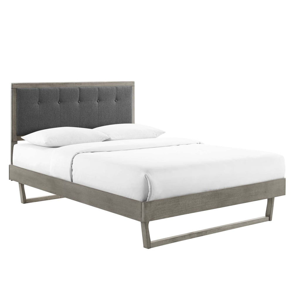 Willow Wood King Platform Bed With Angular Frame by Modway