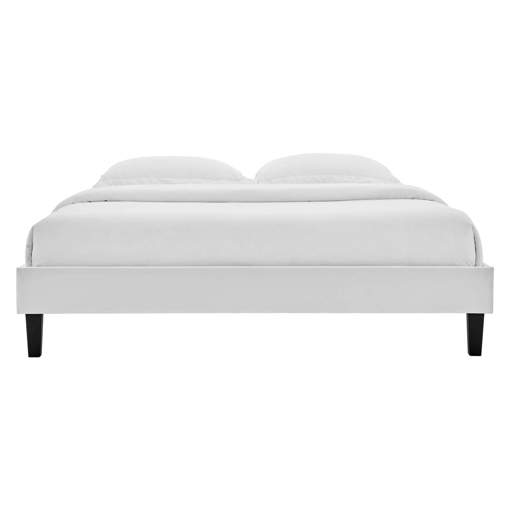 Reign Performance Velvet Queen Platform Bed Frame by Modway