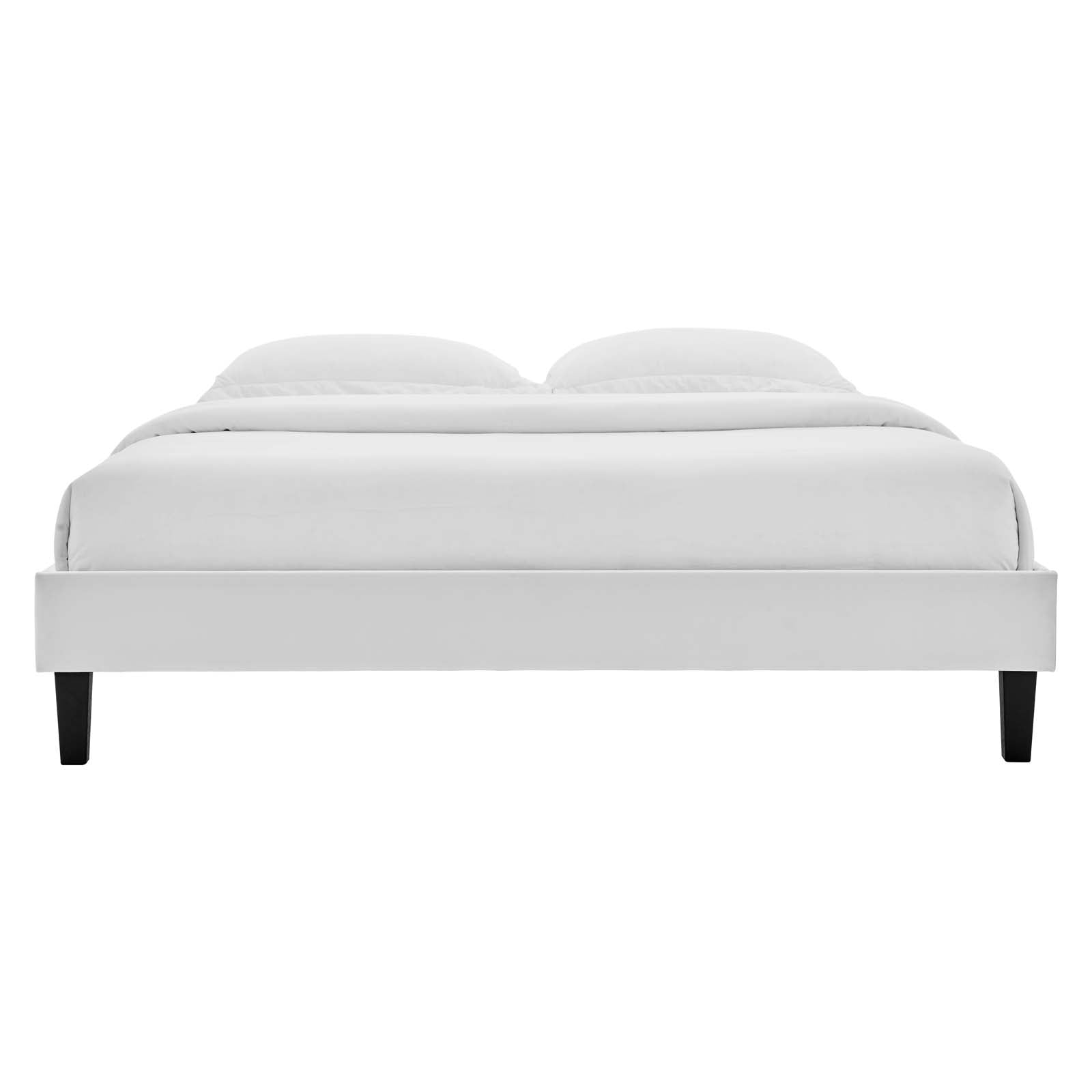 Reign Performance Velvet Queen Platform Bed Frame by Modway