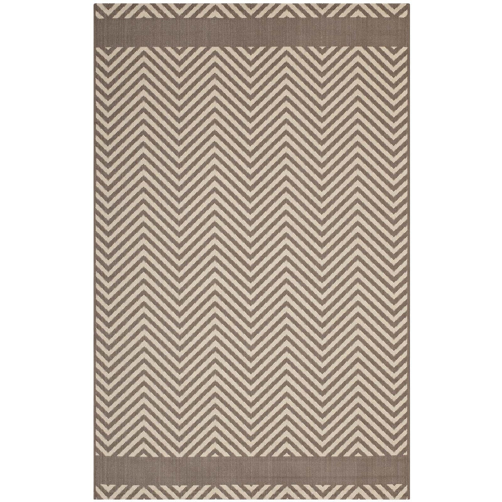 Optica Chevron With End Borders Indoor and Outdoor 5x8 Area Rug by Modway