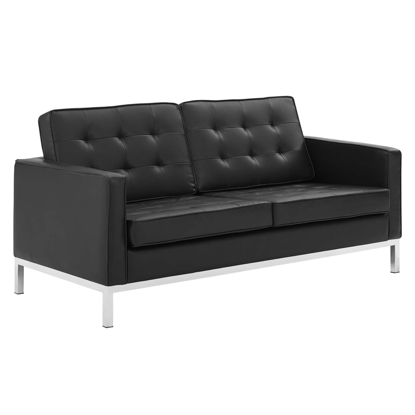 Loft 2-Piece Tufted Vegan Leather Furniture Set by Modway