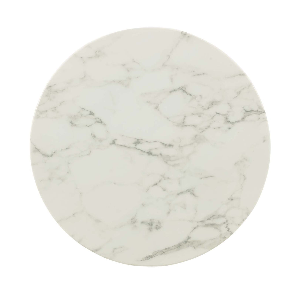 Lippa 28" Round Faux Marble Dining Table by Modway
