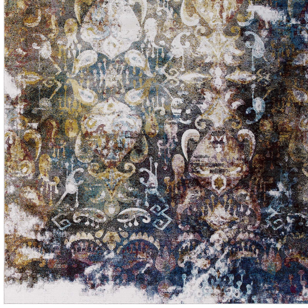 Success Jayla Transitional Distressed Vintage Floral Moroccan Trellis 8x10 Area Rug by Modway