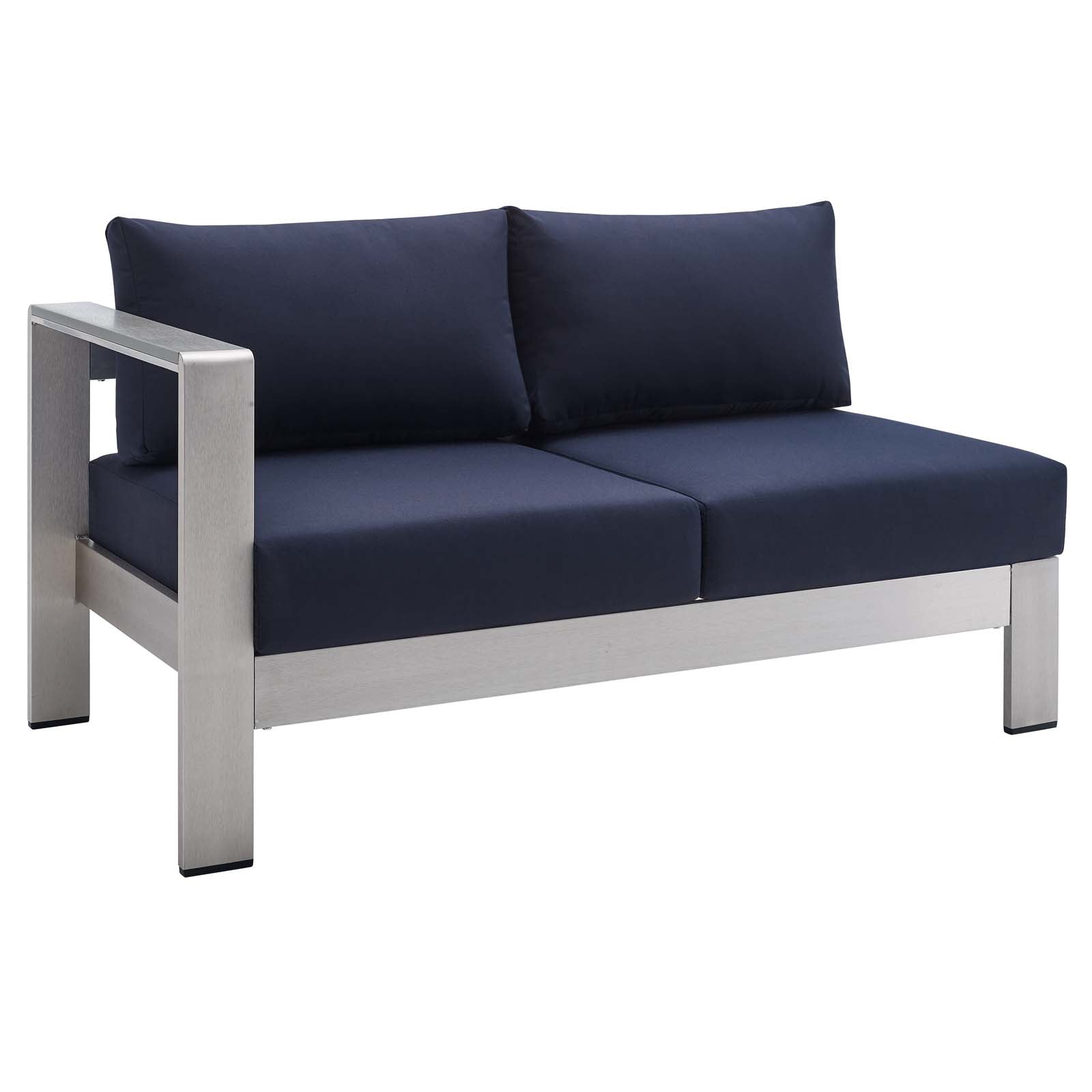 Shore 8 Piece Sunbrella¨ Fabric Outdoor Patio Aluminum Sectional Sofa Set by Modway