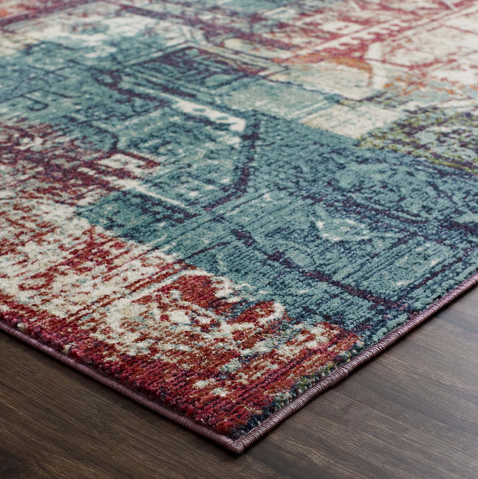 Tribute Elowen Contemporary Modern Vintage Mosaic 8x10 Area Rug by Modway