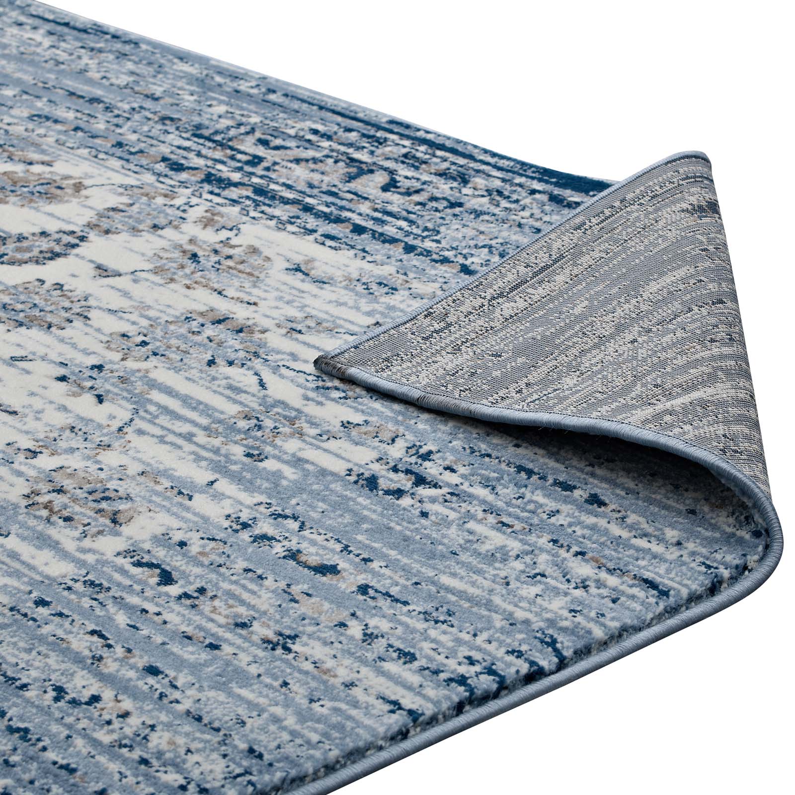 Chiara Distressed Floral Lattice Contemporary 8x10 Area Rug by Modway