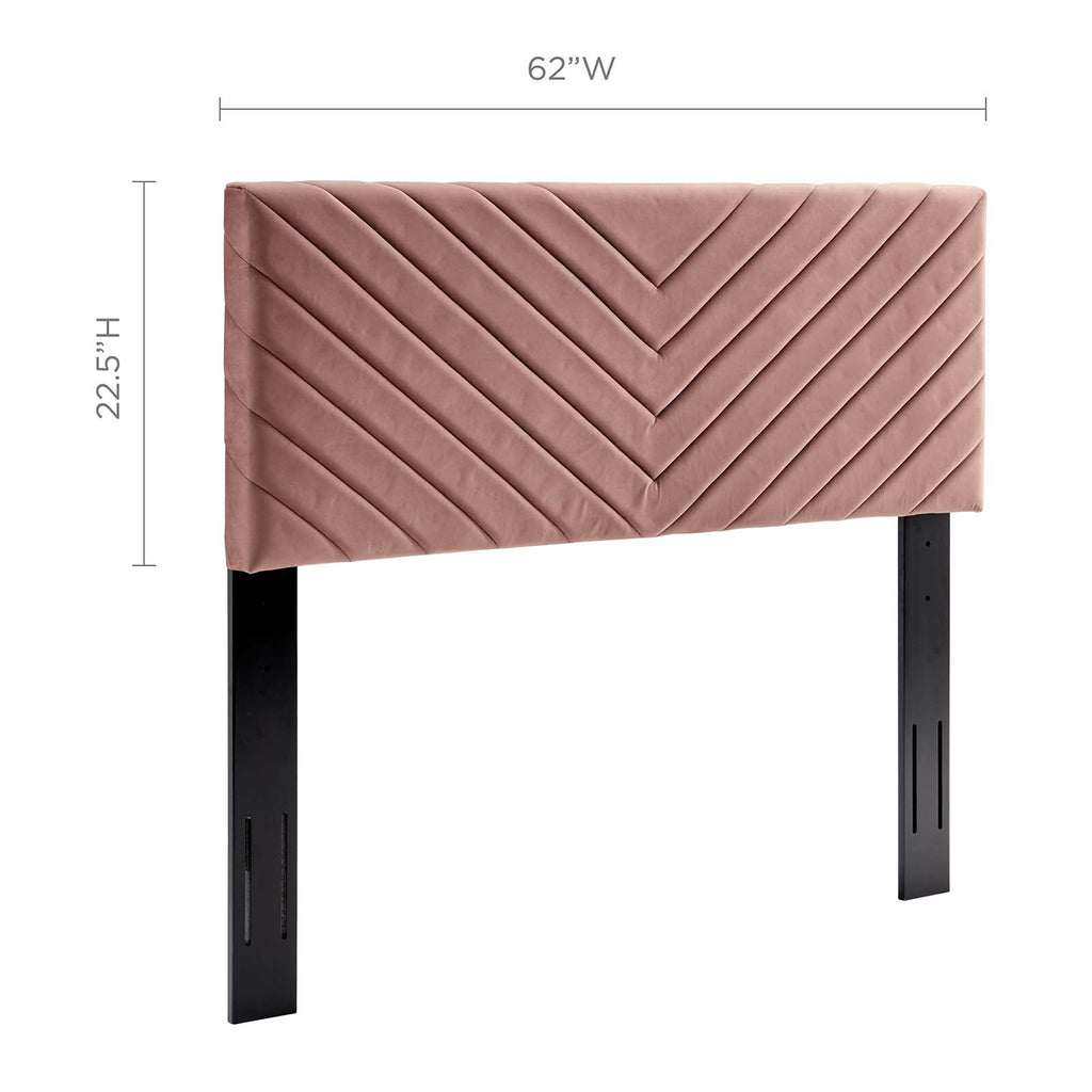 Alyson Angular Channel Tufted Performance Velvet Full / Queen Headboard by Modway