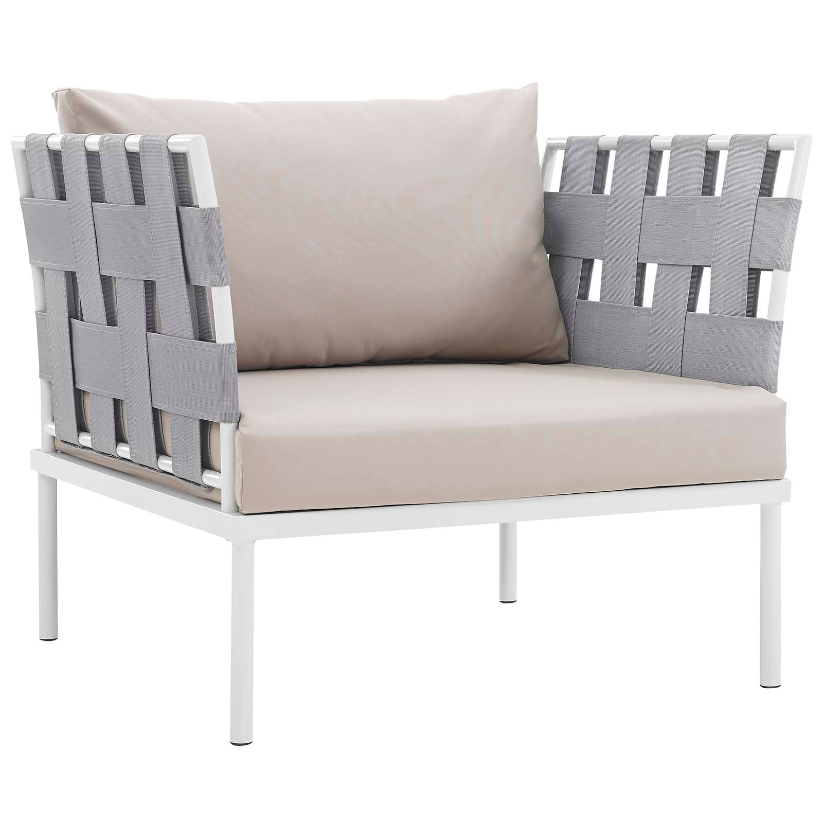 Harmony 7 Piece Outdoor Patio Aluminum Sectional Sofa Set by Modway