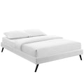 Loryn Vinyl Queen Bed Frame with Round Splayed Legs by Modway