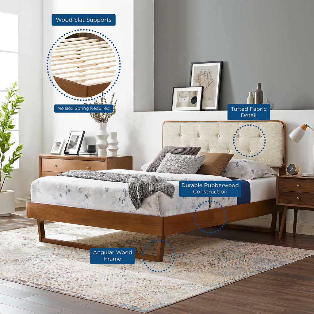 Bridgette Wood Full Platform Bed With Angular Frame by Modway