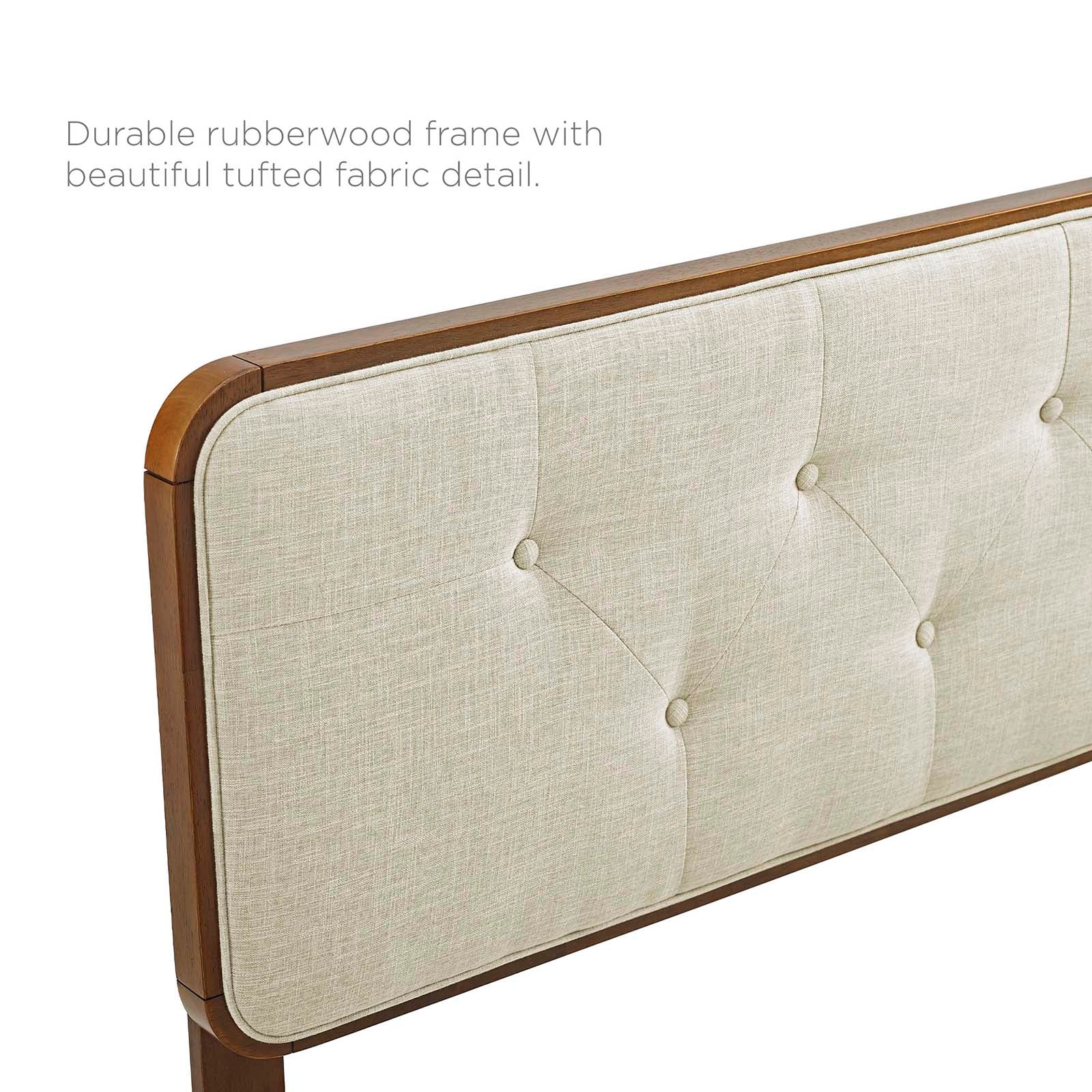 Collins Tufted Fabric and Wood King Headboard by Modway
