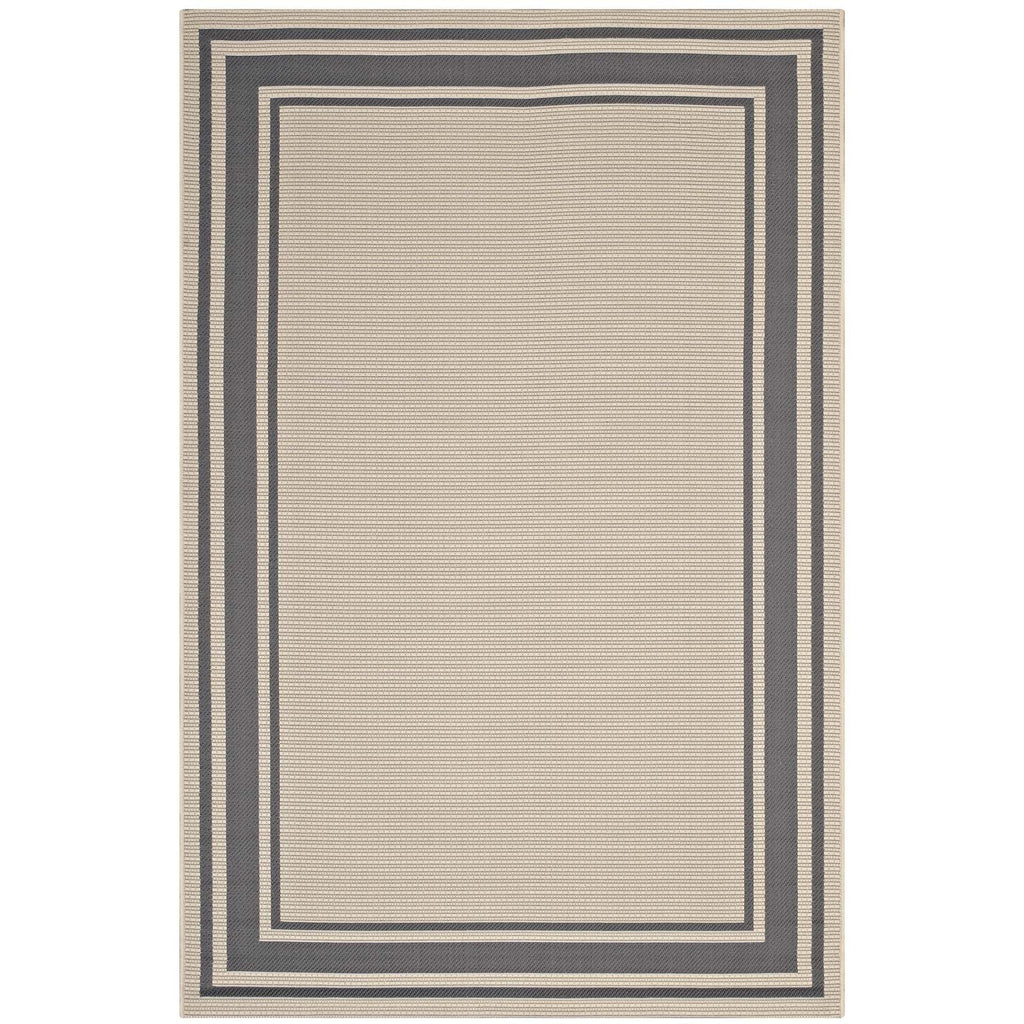 Rim Solid Border Indoor and Outdoor 5x8 Area Rug by Modway