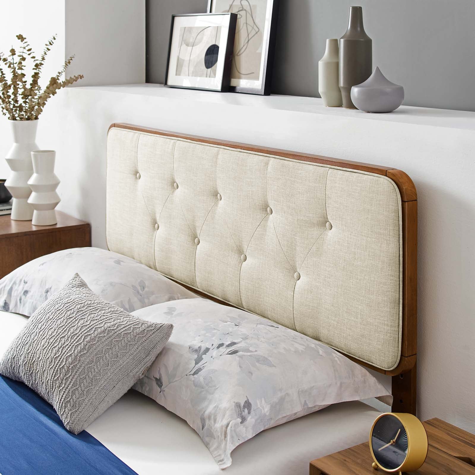 Bridgette Wood Queen Platform Bed With Angular Frame by Modway