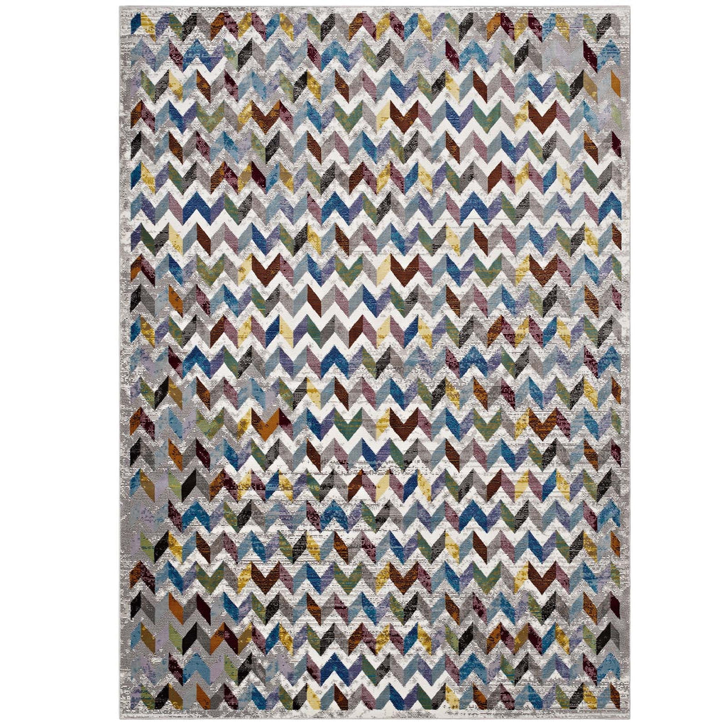 Gemma Chevron Mosaic 4x6 Area Rug by Modway