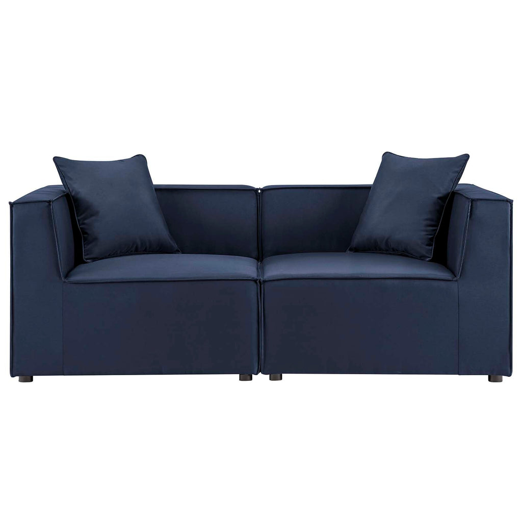 Saybrook 2-Piece Outdoor Patio Upholstered Sectional Sofa Loveseat by Modway