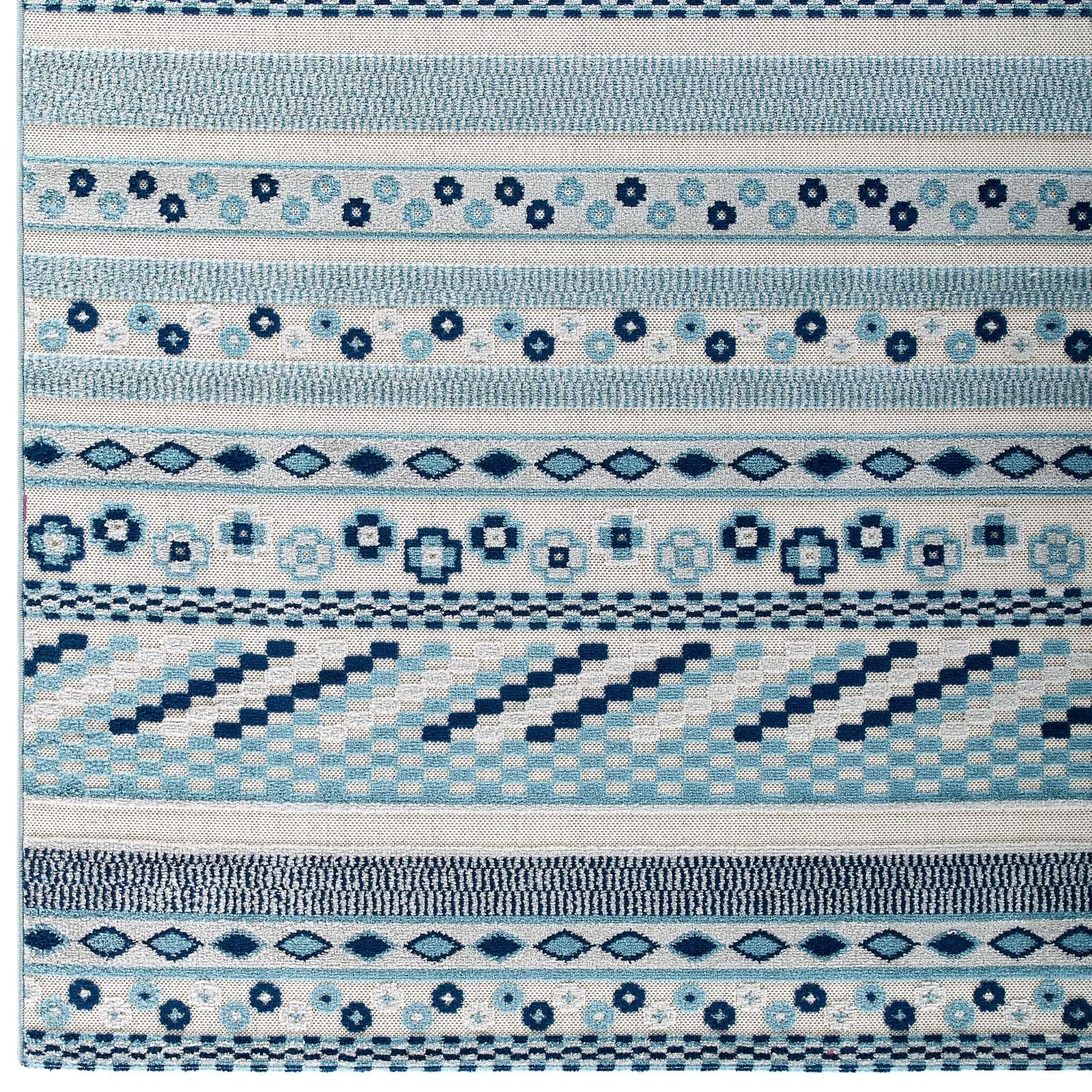 Reflect Cadhla Vintage Abstract Geometric Lattice 8x10 Indoor and Outdoor Area Rug by Modway