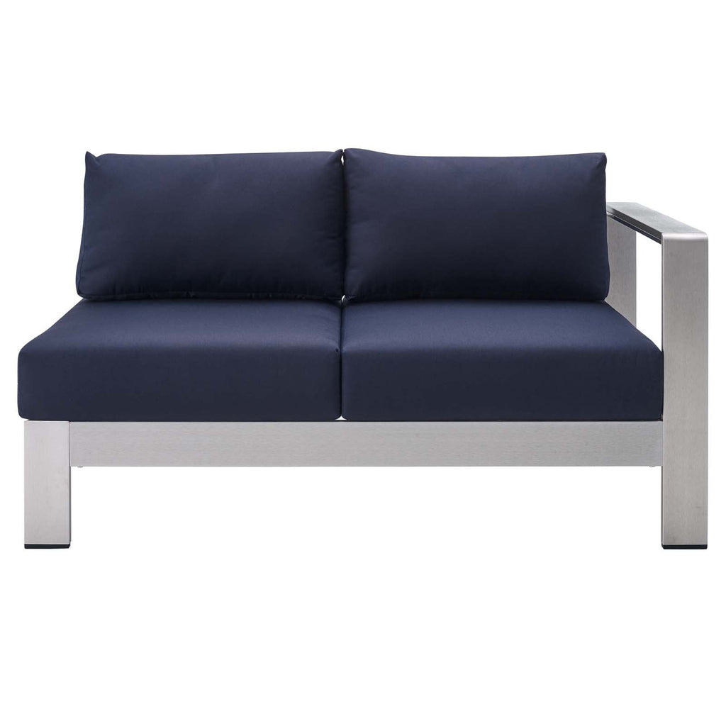 Shore 5 Piece Sunbrella¨ Fabric Outdoor Patio Aluminum Sectional Sofa Set by Modway