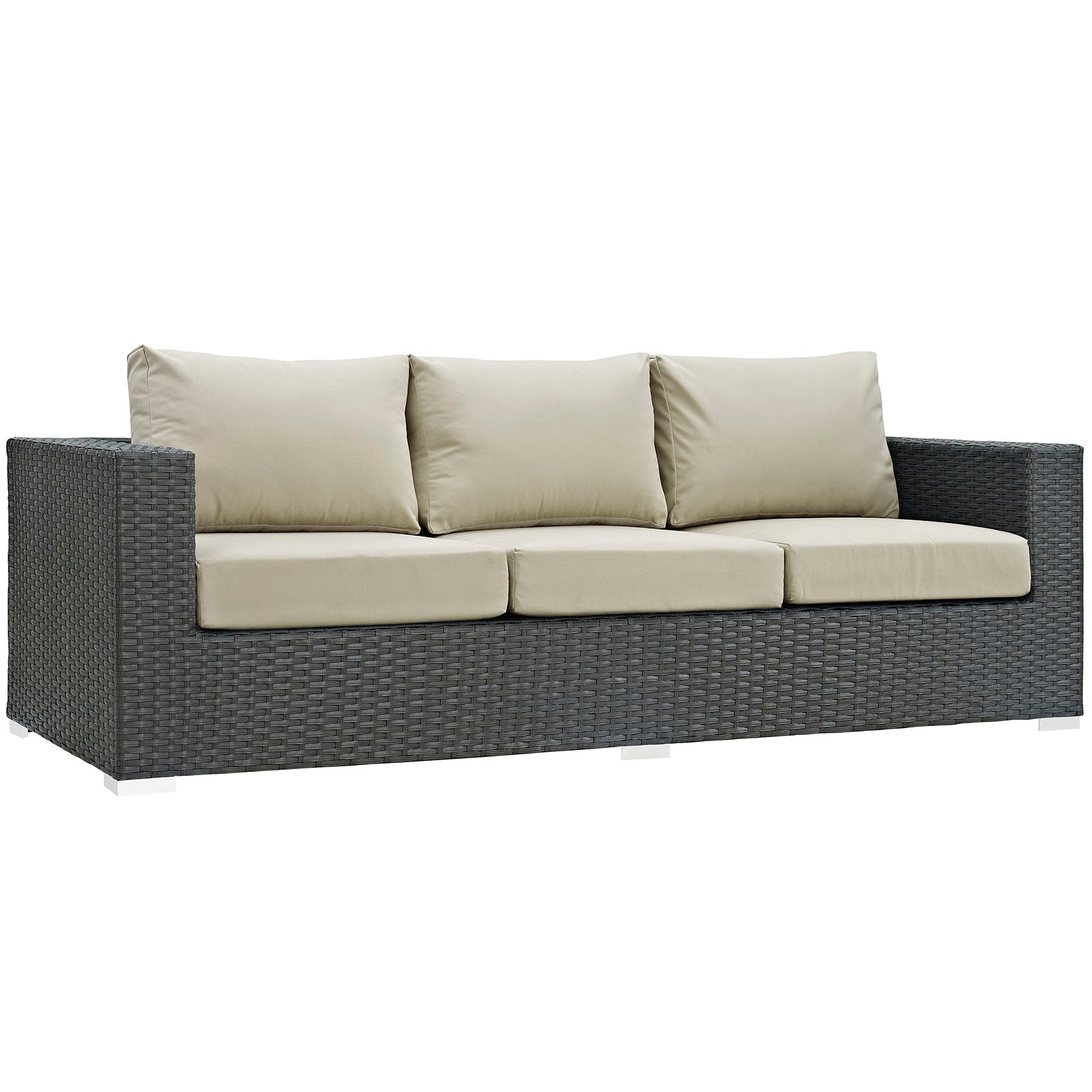 Sojourn 3 Piece Outdoor Patio Sunbrella¨ Sectional Set by Modway