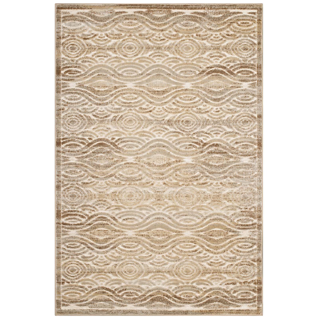 Kennocha Rustic Vintage Abstract Waves 5x8 Area Rug by Modway