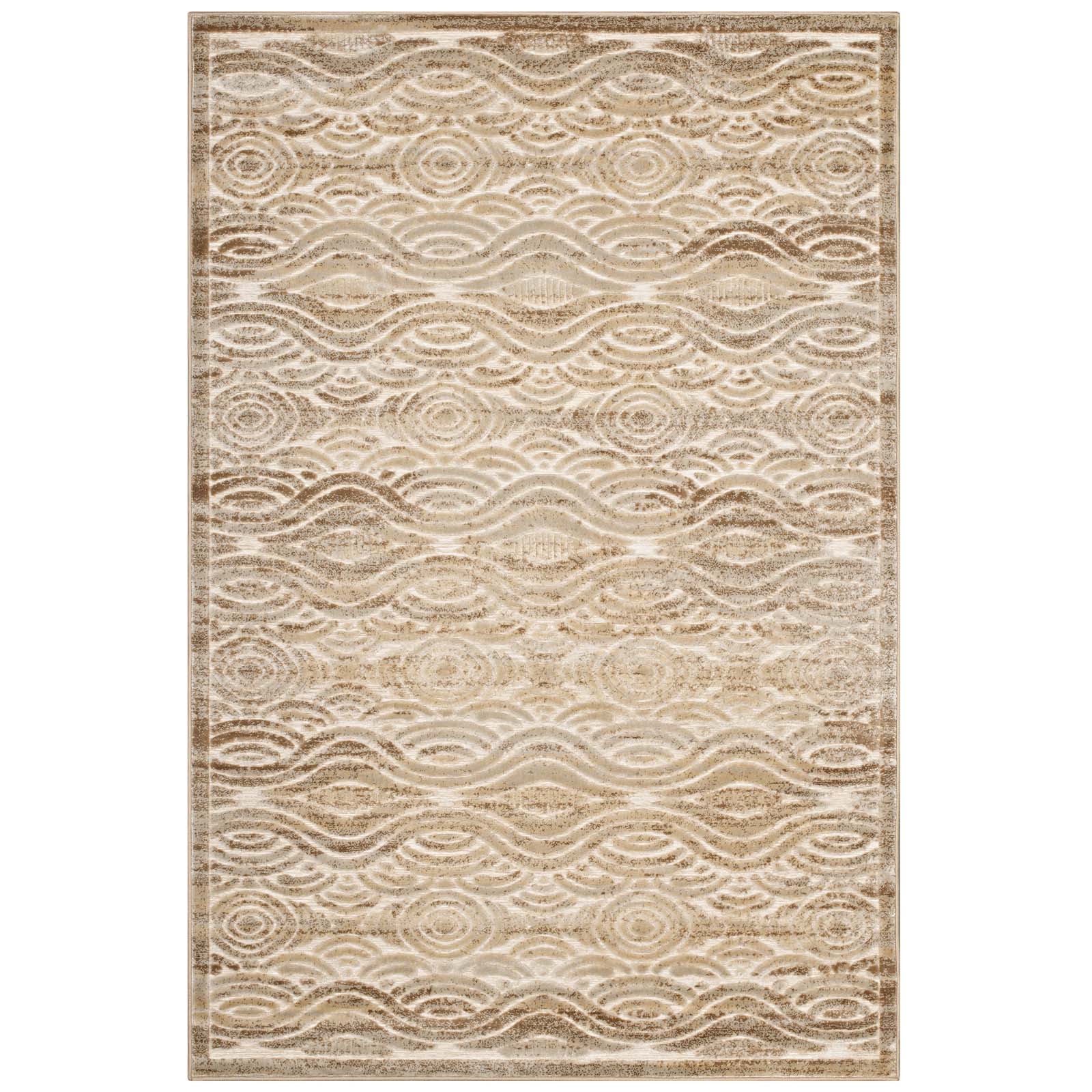 Kennocha Rustic Vintage Abstract Waves 5x8 Area Rug by Modway