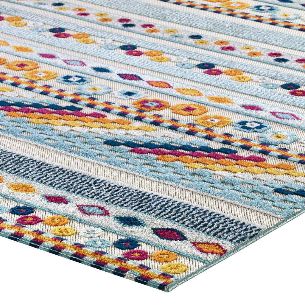 Reflect Cadhla Vintage Abstract Geometric Lattice 5x8 Indoor and Outdoor Area Rug by Modway