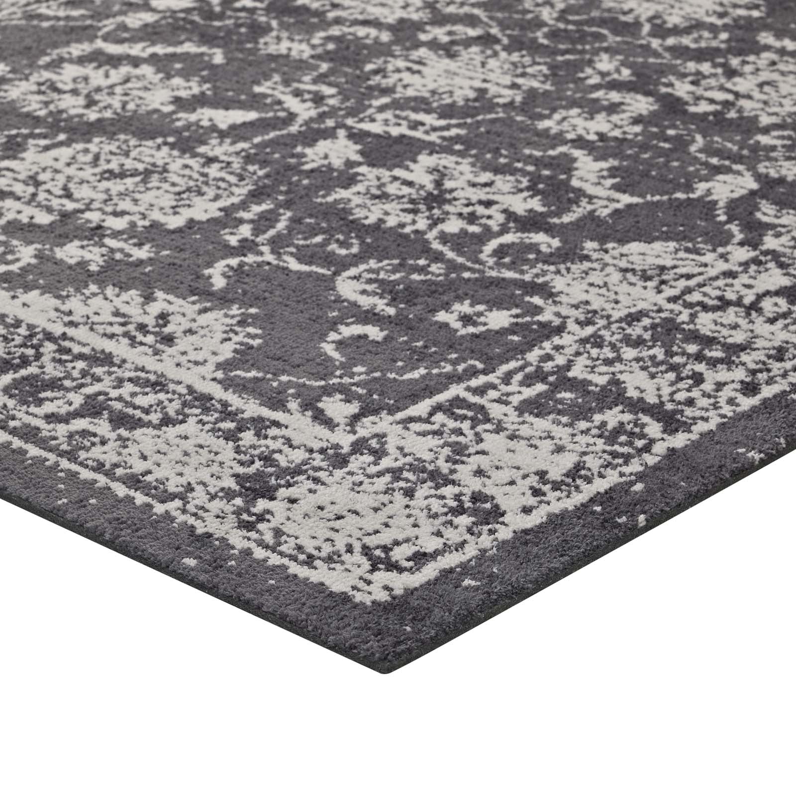 Kazia Distressed Floral Lattice 8x10 Area Rug by Modway