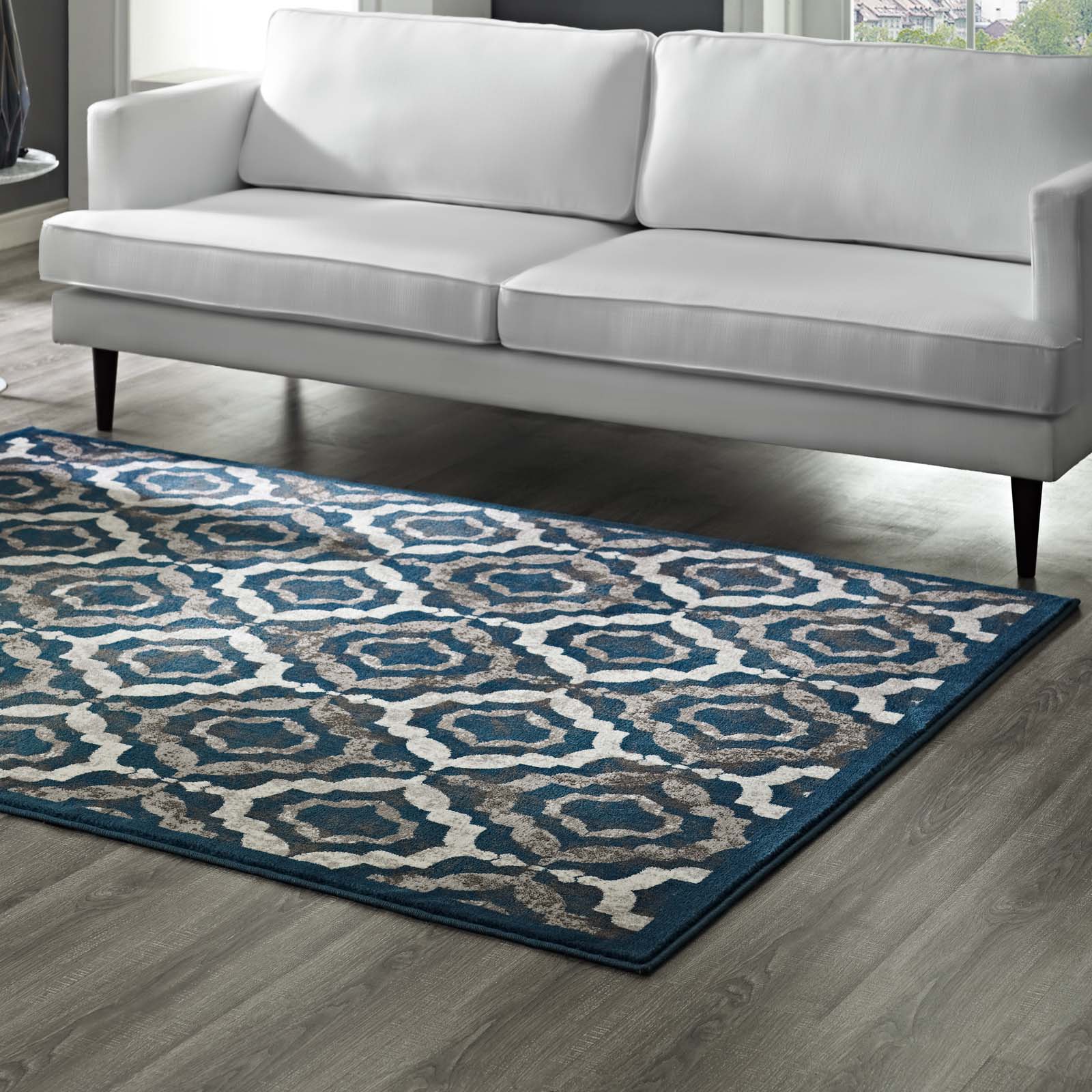 Kalinda Rustic Vintage Moroccan Trellis 5x8 Area Rug by Modway