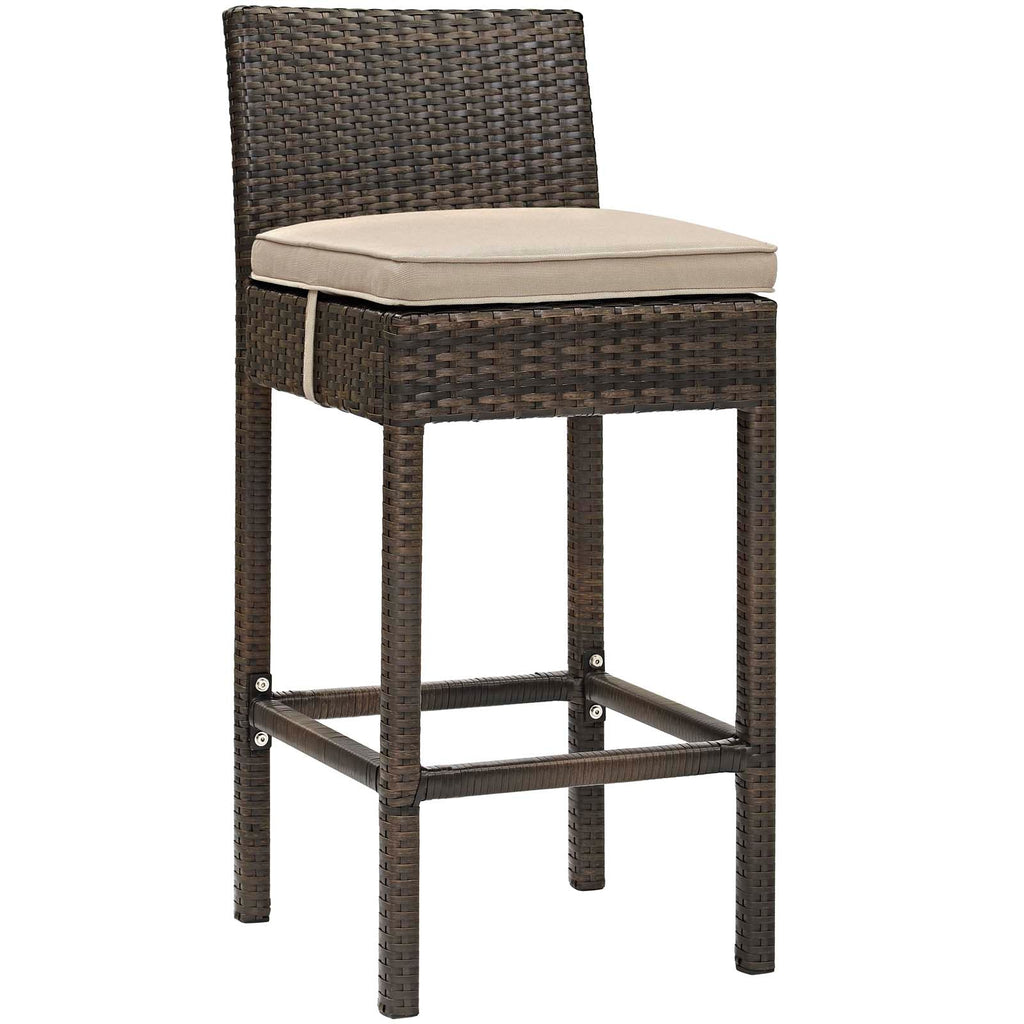 Conduit Outdoor Patio Wicker Rattan Bar Stool Set of 2 by Modway