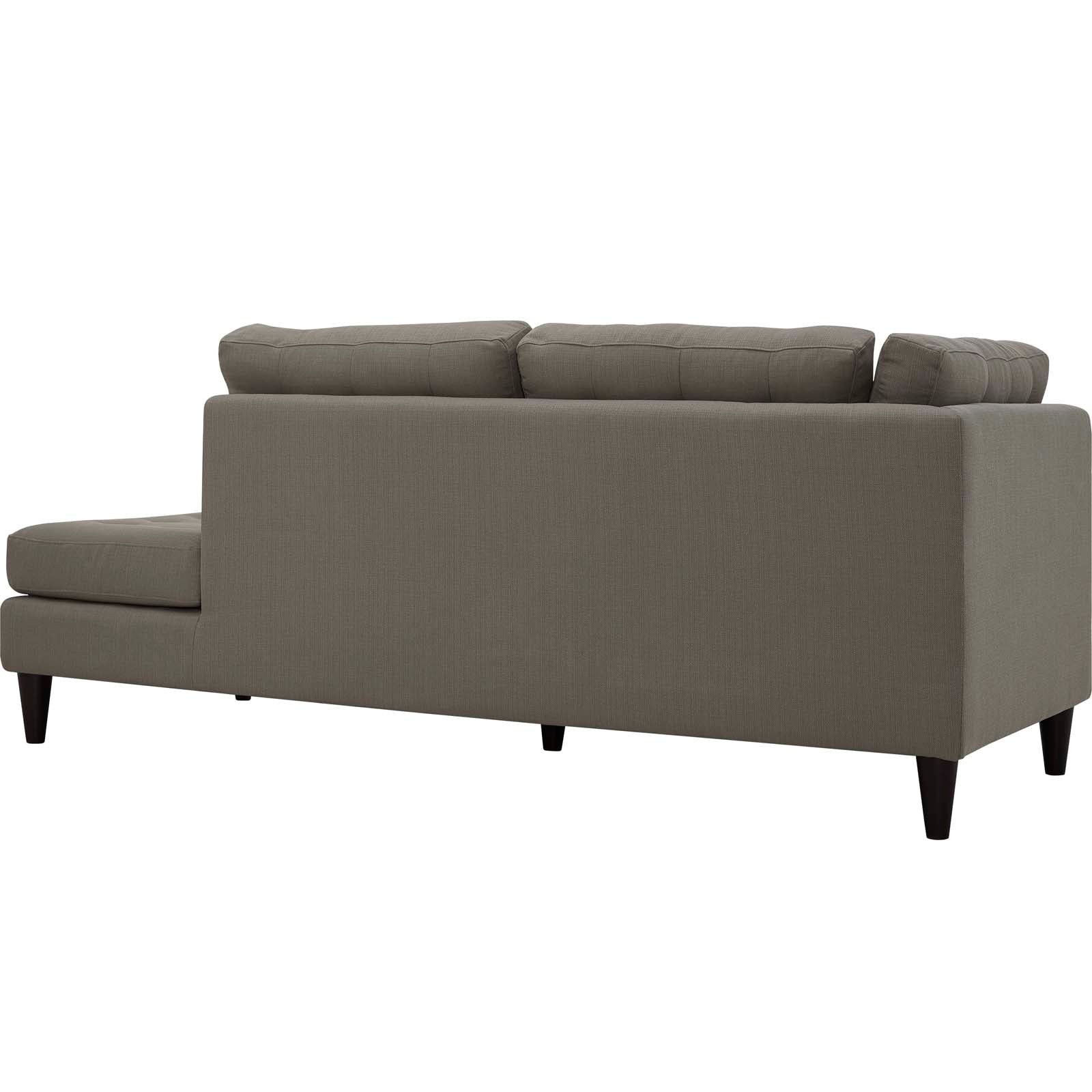 Empress Upholstered Fabric Right Facing Bumper by Modway