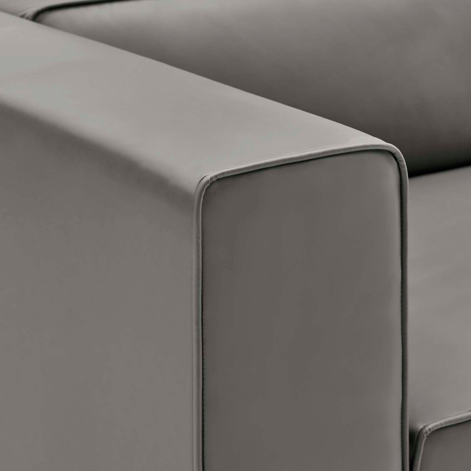 Mingle 3-Piece Vegan Leather Sectional Sofa by Modway