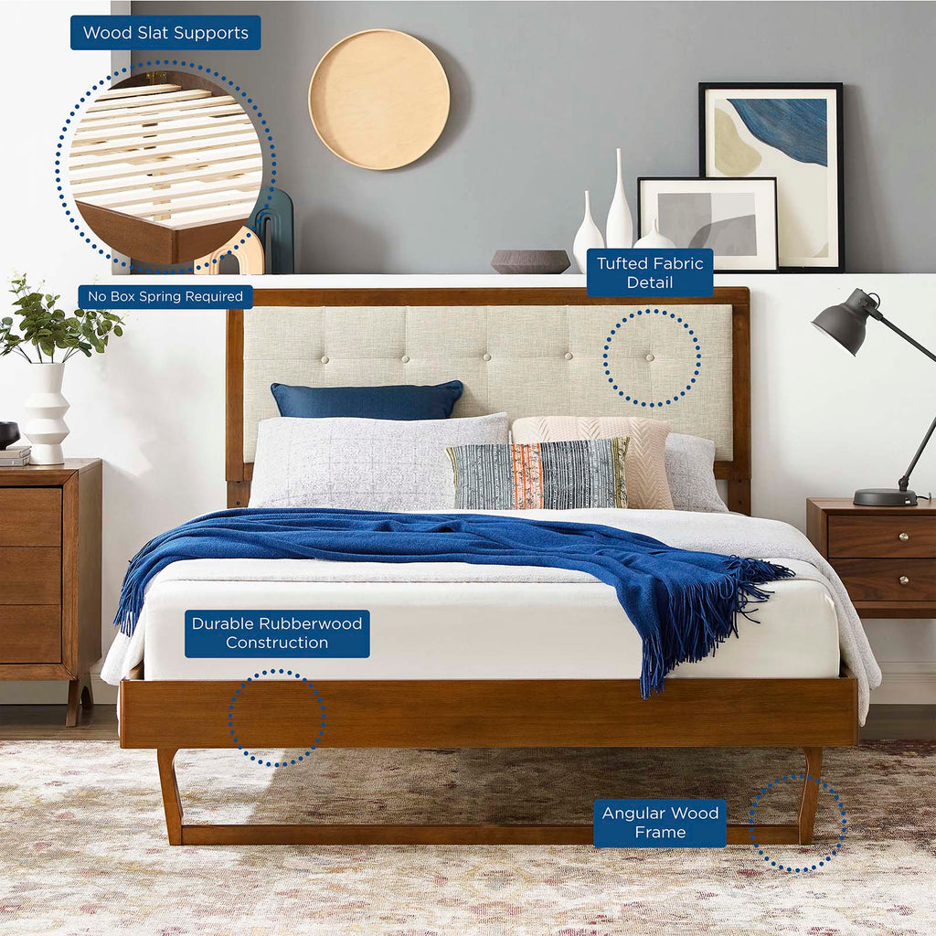 Willow Wood Full Platform Bed With Angular Frame by Modway