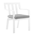 Baxley Stackable Outdoor Patio Aluminum Dining Armchair by Modway