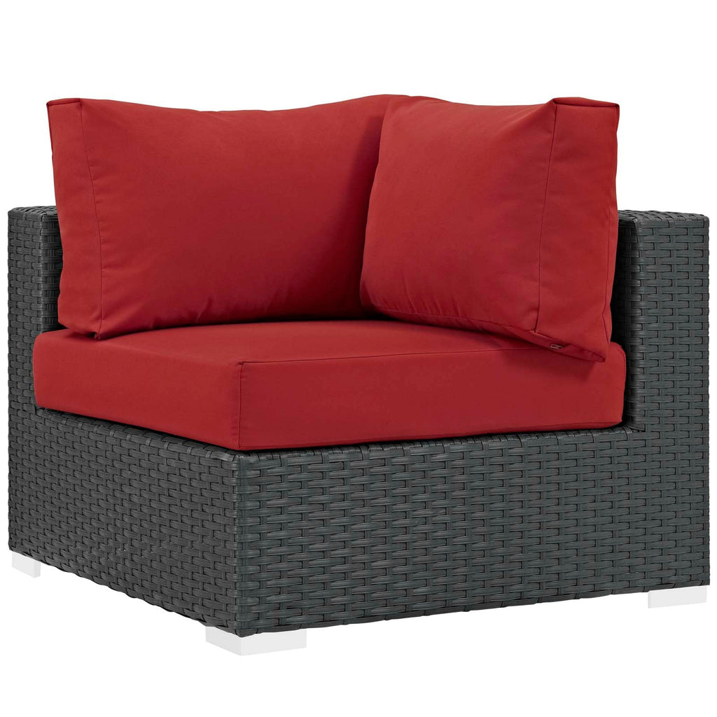 Sojourn 10 Piece Outdoor Patio Sunbrella¨ Sectional Set by Modway