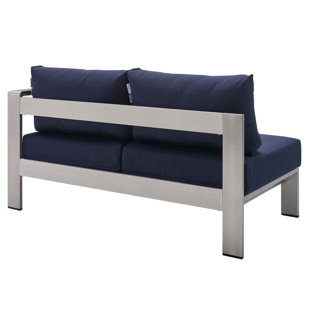 Shore 5 Piece Sunbrella¨ Fabric Outdoor Patio Aluminum Sectional Sofa Set by Modway