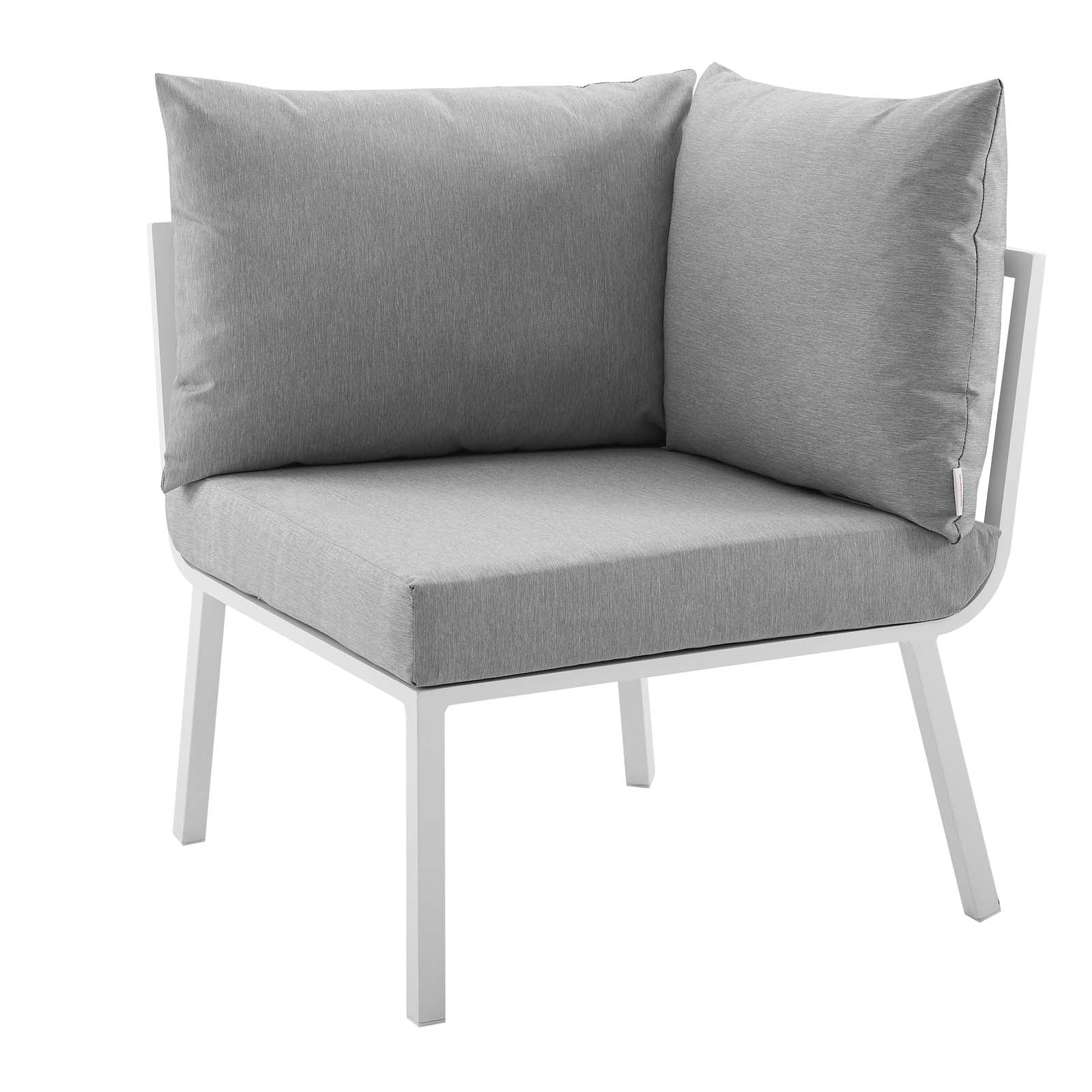 Riverside 2 Piece Outdoor Patio Aluminum Sectional Sofa Set by Modway